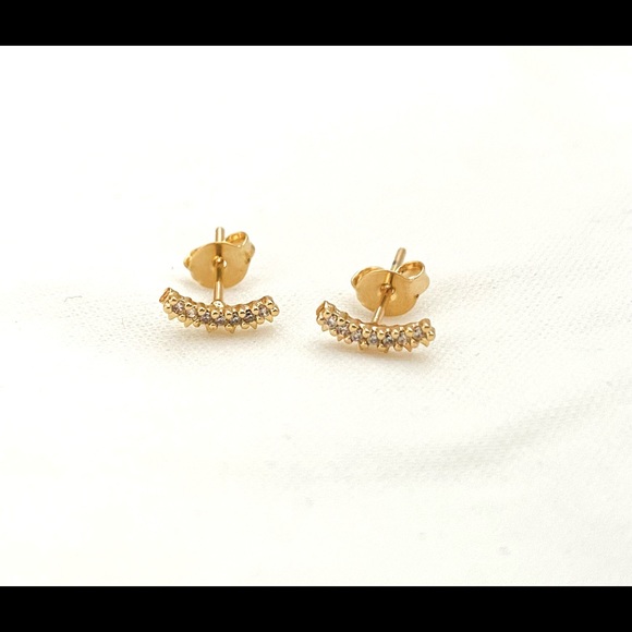 Tiny Stud Earrings - Picture 3 of 12